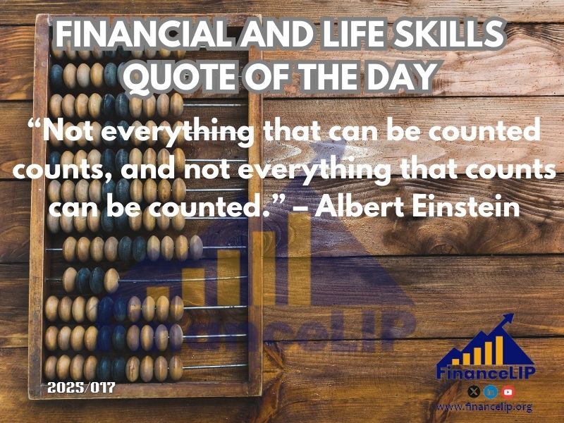 “Not everything that can be counted counts, and not everything that counts can be counted.” – Albert Einstein