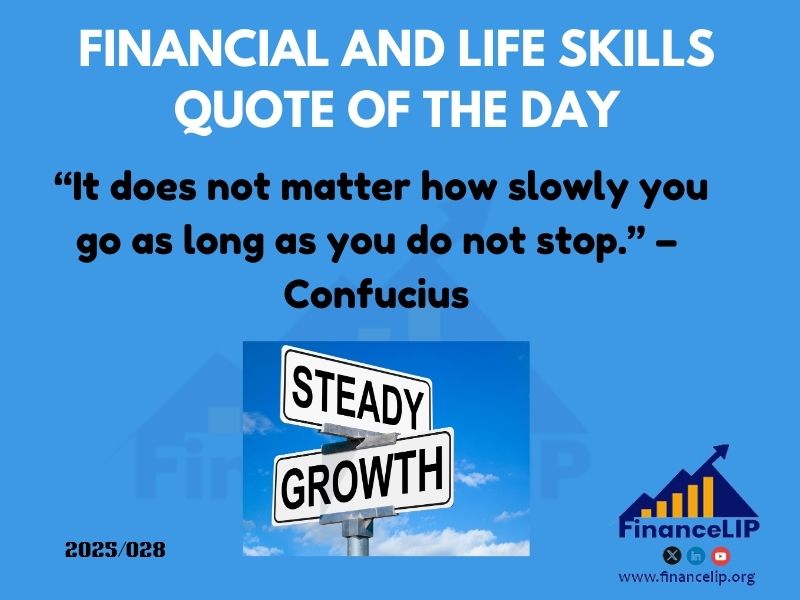 “It does not matter how slowly you go as long as you do not stop.” – Confucius