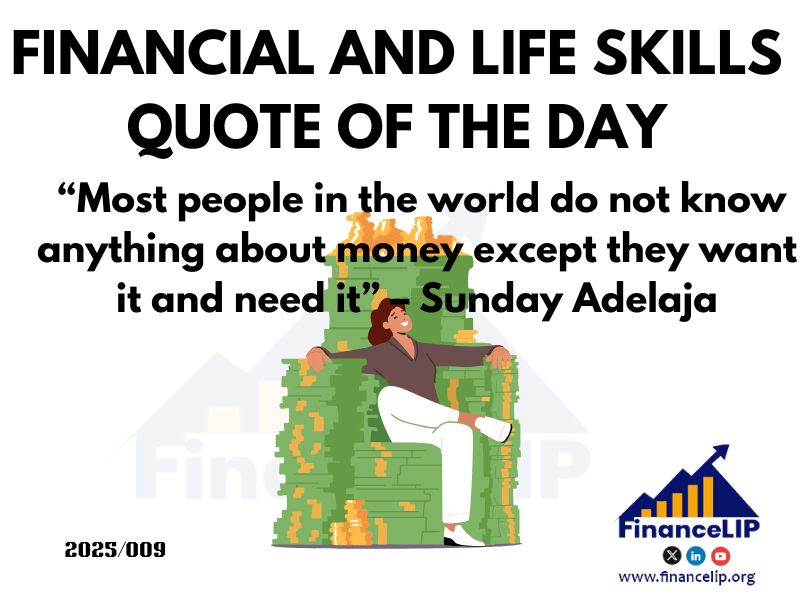 “Most people in the world do not know anything about money except they want it and need it” – Sunday Adelaja