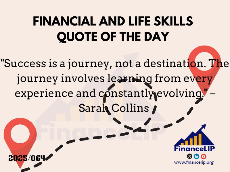 "Success is a journey, not a destination. The journey involves learning from every experience and constantly evolving." – Sarah Collins (South African entrepreneur)