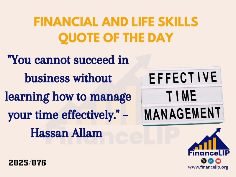 "You cannot succeed in business without learning how to manage your time effectively." – Hassan Allam (Egyptian entrepreneur and real estate developer)