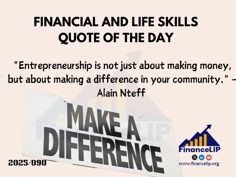"Entrepreneurship is not just about making money, but about making a difference in your community." – Alain Nteff (Rwandan entrepreneur)