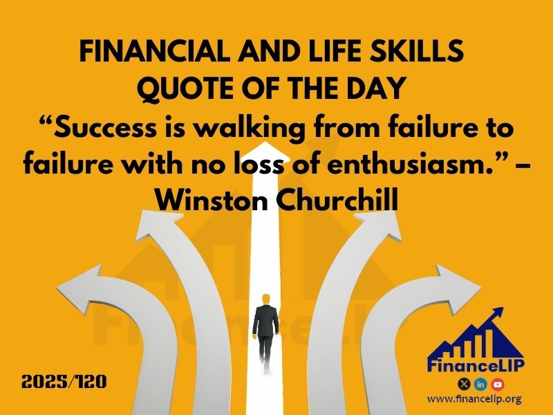 “Success is walking from failure to failure with no loss of enthusiasm.” – Winston Churchill