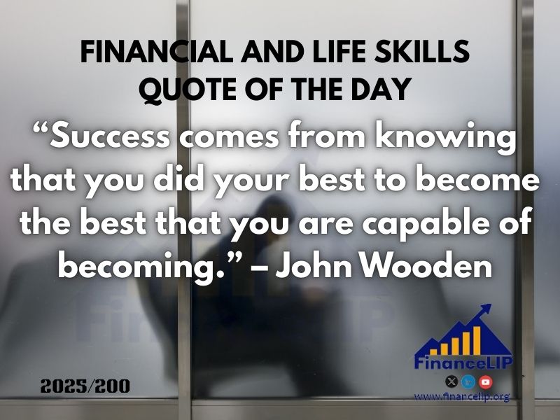 “Success comes from knowing that you did your best to become the best that you are capable of becoming.” – John Wooden