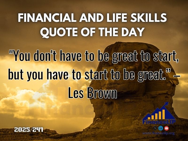 "You don't have to be great to start, but you have to start to be great.” – Les Brown (Resonates well with African entrepreneurs)